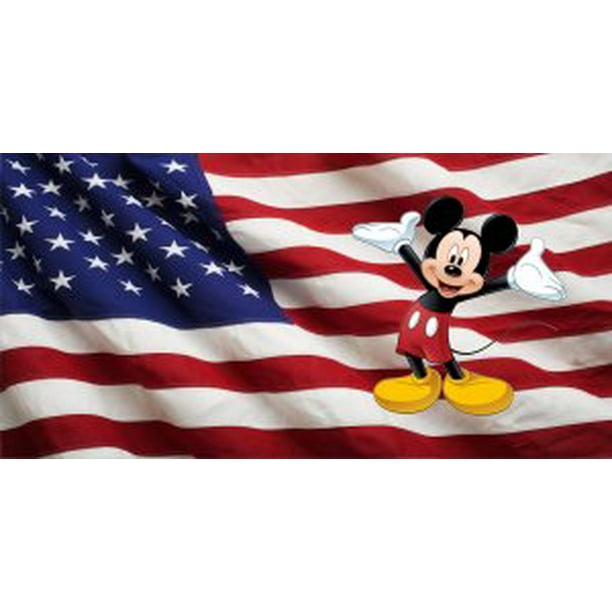 Disney store Mickey Mouse 5 x 7 frame American flag